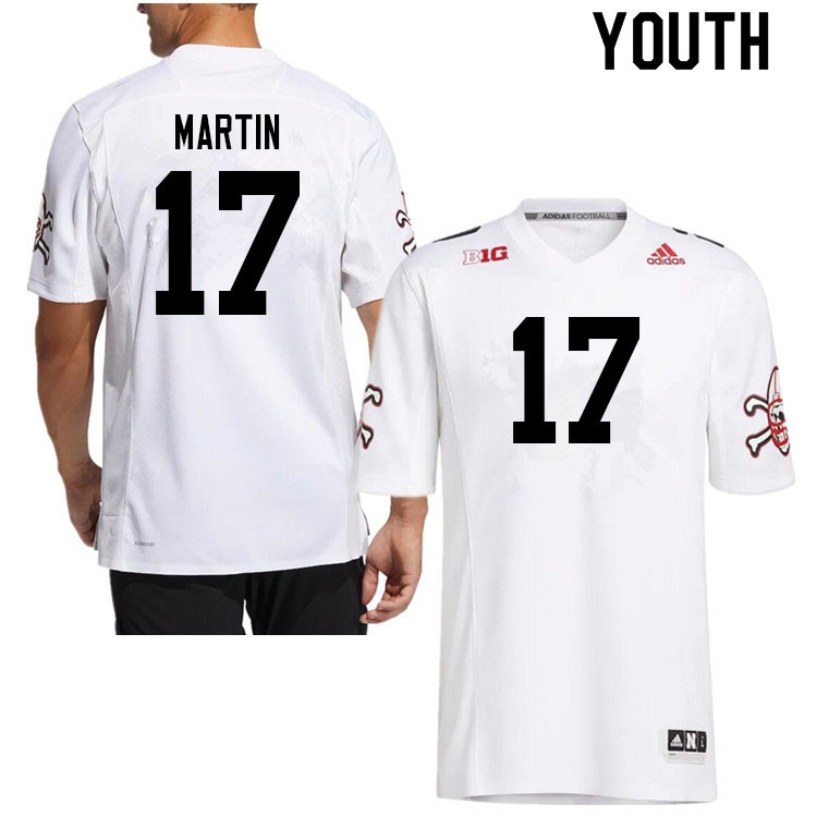 Youth #17 Jalil Martin Nebraska Cornhuskers College Football Jerseys Sale-Strategy - Click Image to Close